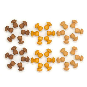 Grapat Loose Parts Mini Mushrooms - 36 pieces in Browns-Grapat-Modern Rascals