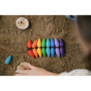 Grapat Loose Parts Rainbow Snowflakes - 36 pieces-Grapat-Modern Rascals