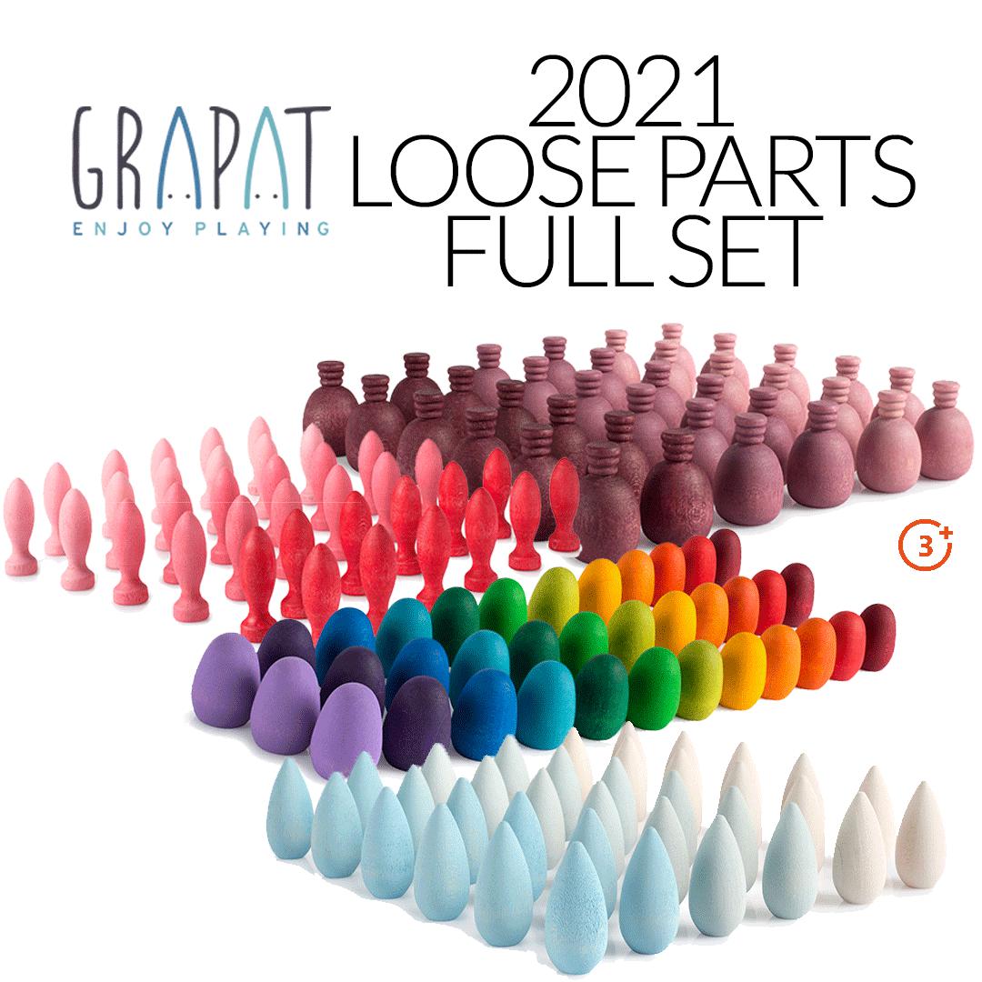 Grapat Loose Parts Set (2021 Release: Rainbow Eggs, Snowflakes, Flower Petals, Pineapples)-Grapat-Modern Rascals