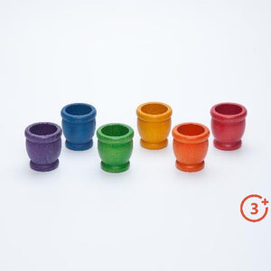 SPARE PARTS - Grapat Mates - 6 pieces in Rainbow Colours-Warehouse Find-Modern Rascals