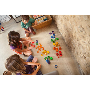 SECONDS - Grapat Nins, Rings, and Coins Set - 6 Rainbow Colours-Warehouse Find-Modern Rascals