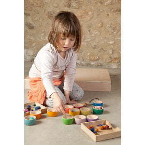 SECONDS - Grapat Wood Coloured Bowls - 12 pcs-Warehouse Find-Modern Rascals