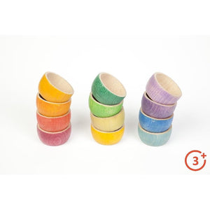 SECONDS - Grapat Wood Coloured Bowls - 12 pcs-Warehouse Find-Modern Rascals