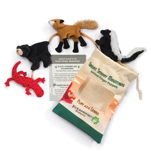 Great Smoky Mountain Finger Puppet Set - 4 Puppets-Folkmanis Puppets-Modern Rascals