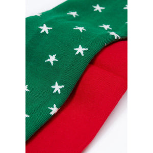 Green Robin/Berry Red Norah Tights - 2 Pack - 1 Left Size 6-8 years-Frugi-Modern Rascals