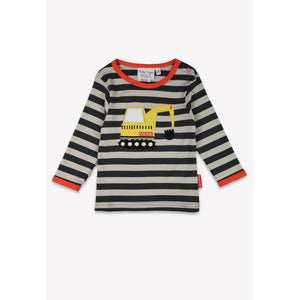 Grey Digger Applique Long Sleeve Shirt - 2 Left Size 6-7 & 7-8 years-Toby Tiger-Modern Rascals