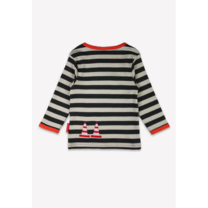 Grey Digger Applique Long Sleeve Shirt - 2 Left Size 6-7 & 7-8 years-Toby Tiger-Modern Rascals