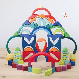 Grimm's Arcs in Squares Building Set-Grimms-Modern Rascals