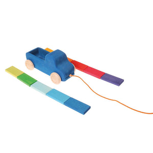 Grimm's Blue Pull Along Truck-Grimms-Modern Rascals