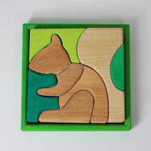 Grimm's Building Set Creative Puzzle - Green Squirrel-Grimms-Modern Rascals