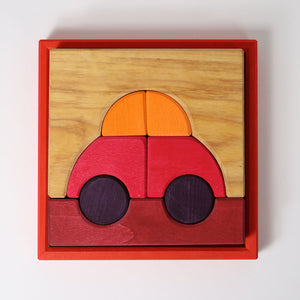 Grimm's Building Set Creative Puzzle - Red Car-Grimms-Modern Rascals
