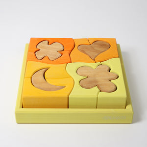 Grimm's Building Set Creative Puzzle - Yellow Shapes-Grimms-Modern Rascals