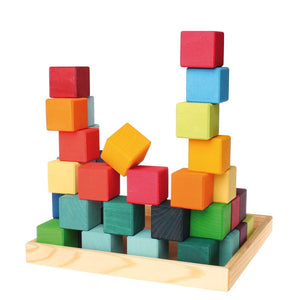 Grimm's Building Set Squares 4x4cm Blocks - 36 pcs-Grimms-Modern Rascals