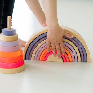 Grimm's Large Rainbow - 10 pieces - Neon Pink-Grimms-Modern Rascals