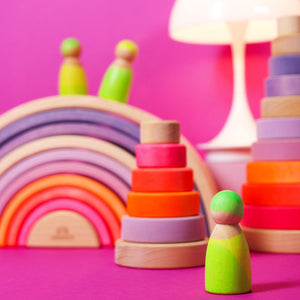 Grimm's Large Rainbow - 10 pieces - Neon Pink-Grimms-Modern Rascals