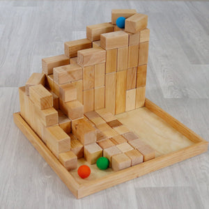 Grimm's Large Stepped Pyramid Building Set in Natural - 4cm Scale-Grimms-Modern Rascals