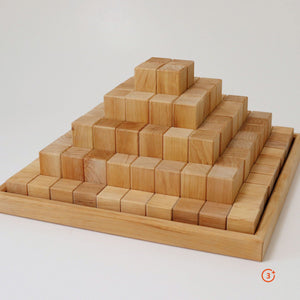 Grimm's Large Stepped Pyramid Building Set in Natural - 4cm Scale-Grimms-Modern Rascals