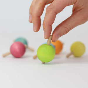 Grimm's Pastel Spinning Tops - Set of 6-Grimms-Modern Rascals