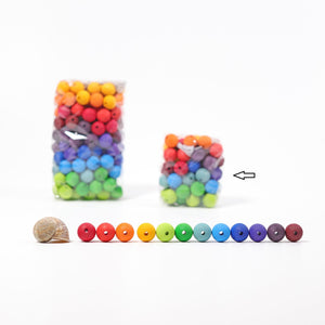 Grimm's Rainbow 20mm Wooden Beads - 60 pieces-Grimms-Modern Rascals