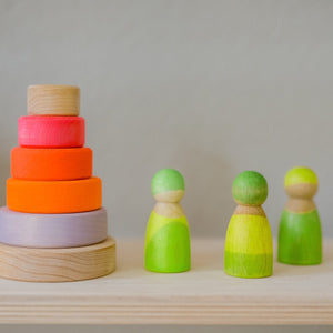 Grimm's Set of 3 Friends - Neon Green-Grimms-Modern Rascals