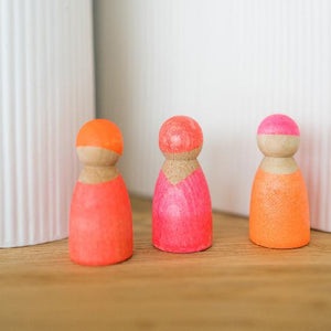 Grimm's Set of 3 Friends - Neon Pink-Grimms-Modern Rascals