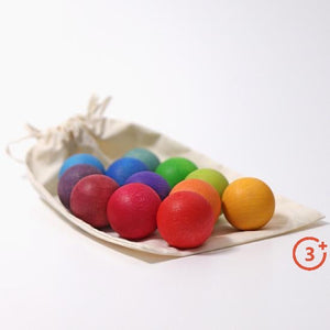 Grimm's Small Rainbow Balls - 12 pieces-Grimms-Modern Rascals