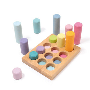 Grimm's Sorting Board With Rollers in Pastel 12 pcs-Grimms-Modern Rascals