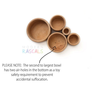 Grimm's Stacking Bowls in Natural-Grimms-Modern Rascals