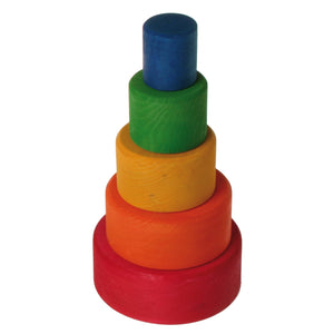 Grimm's Stacking Bowls in Rainbow with a Red Outside-Grimms-Modern Rascals