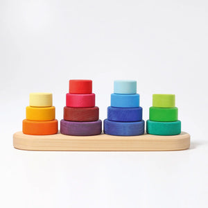 Grimm's Stacking Fabuto Tower on 4 Pegs-Grimms-Modern Rascals