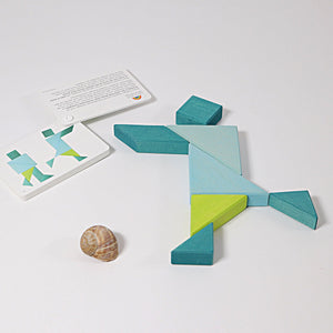 Grimm's Tangram - Blue and Green with Templates-Grimms-Modern Rascals