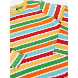Happy Rib Stripe Rainbow Rib Top - 2 Left Size 4-5 & 5-6 years-Frugi-Modern Rascals