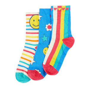 Happy Rock My Socks - 3 Pack-Frugi-Modern Rascals