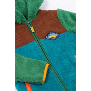 Holly Green/Hotchpotch Bracken Fleece Cord Jacket - 2 Left Size 3-4 & 11-12 years-Frugi-Modern Rascals