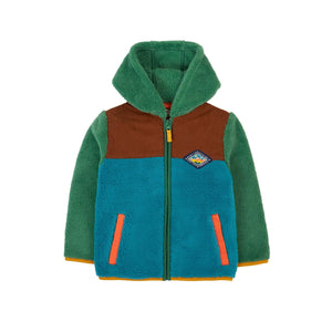 Holly Green/Hotchpotch Bracken Fleece Cord Jacket-Frugi-Modern Rascals