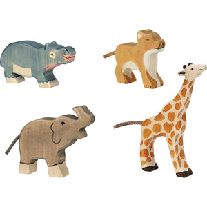 Holztiger Savanna Animals Set (4pcs)-Holztiger-Modern Rascals