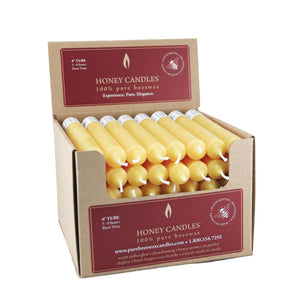 Honey Candles - 6 Inch Natural Beeswax Tube Candle (single)-Honey Candles-Modern Rascals