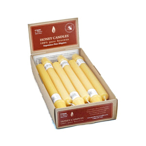 Honey Candles - 9 Inch Natural Beeswax Candlestick with Base (single)-Honey Candles-Modern Rascals