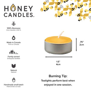 Honey Candles - Natural Beeswax Tealight Candle (single)-Honey Candles-Modern Rascals