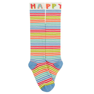 Horse Hygge High Knee Socks - 2 Pack - 1 Left Size 4-6 years-Frugi-Modern Rascals