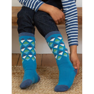 Hygge Cozy Socks in Blue - 2 Pack - 2 Left Size 2-4 & 4-6 years-Kite-Modern Rascals