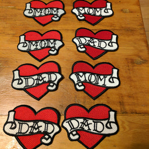 I Love My Parents Heart Tattoo Patches-Modern Rascals-Modern Rascals
