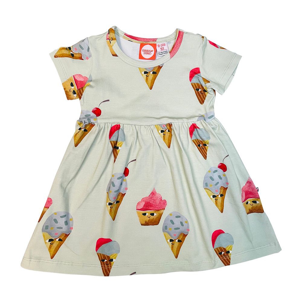 Ice Cream Time Short Sleeve Dress - 2 Left Size 7-8 & 9-10 years-Curious Stories-Modern Rascals