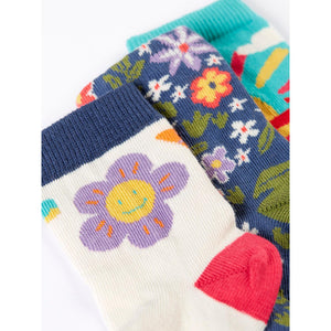 Joy Rock My Socks - 3 Pack - 2 Left Size 4-6 years-Frugi-Modern Rascals