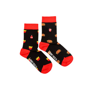 Kid's Burgers & Fries Socks-Friday Sock Co.-Modern Rascals
