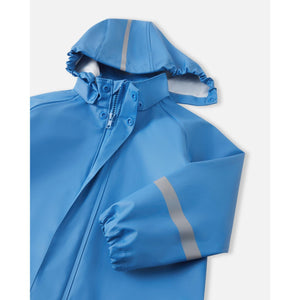 Lampi Waterproof Rain Coat - Cool Blue