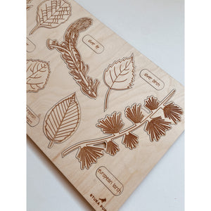 Leaf Wooden Puzzle - Set 2 (21 pieces)-Stuka Puka-Modern Rascals