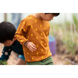 Lightning Raglan Sweatshirt-Little Green Radicals-Modern Rascals