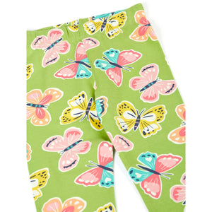 Lime Flutterby Leona Leggings - 2 Left Size 2-3 & 3-4 years-Frugi-Modern Rascals