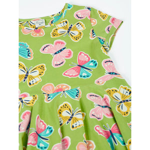 Lime Flutterby Spring Skater Dress - 1 Left Size 2-3 years-Frugi-Modern Rascals
